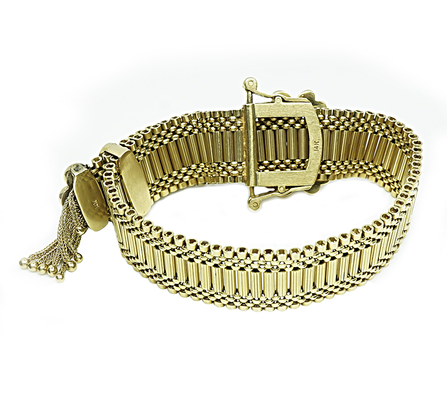 Victorian Enamel Pearl Gold Bracelet