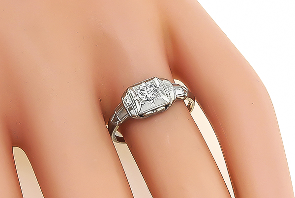 Vintage 0.20ct Diamond Engagement Ring