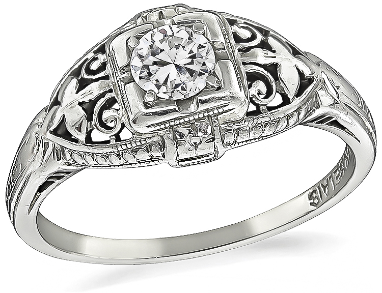 Edwardian 0.20ct Diamond Engagement Ring