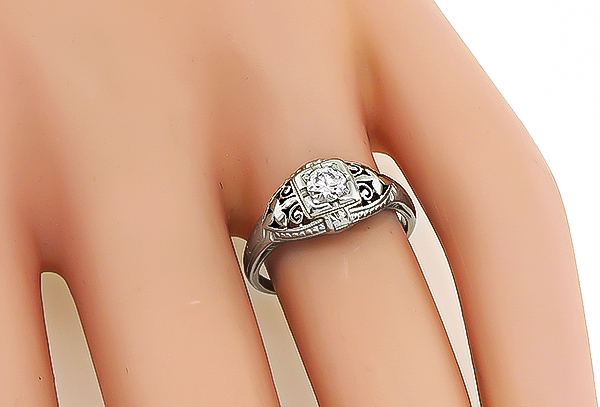 Edwardian 0.20ct Diamond Engagement Ring
