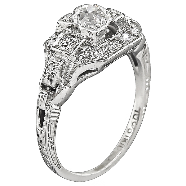 Art Deco 0.40ct Diamond Engagement Ring