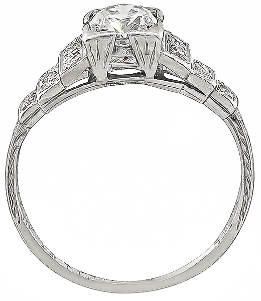 Art Deco 0.45ct Diamond Engagement Ring