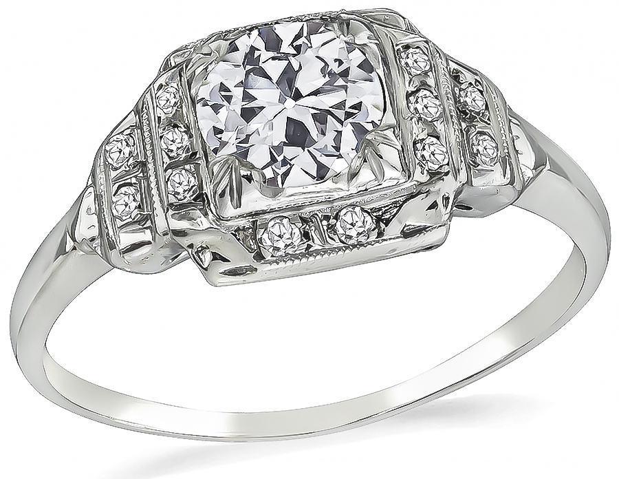 Art Deco 0.50ct Diamond Engagement Ring