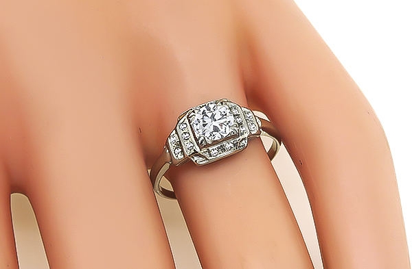 Art Deco 0.50ct Diamond Engagement Ring