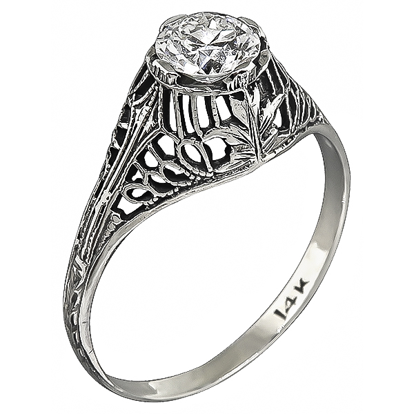 Edwardian 0.51ct Diamond Engagement Ring