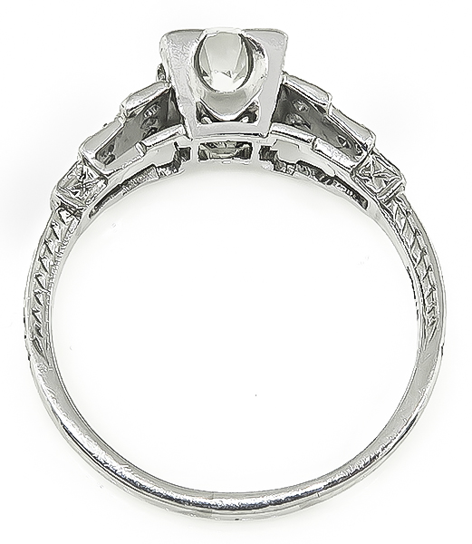 Art Deco 0.60ct Diamond Engagement Ring