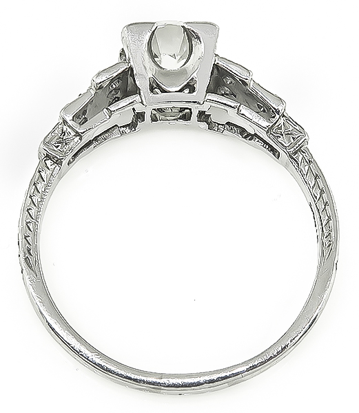 Art Deco 0.60ct Diamond Engagement Ring