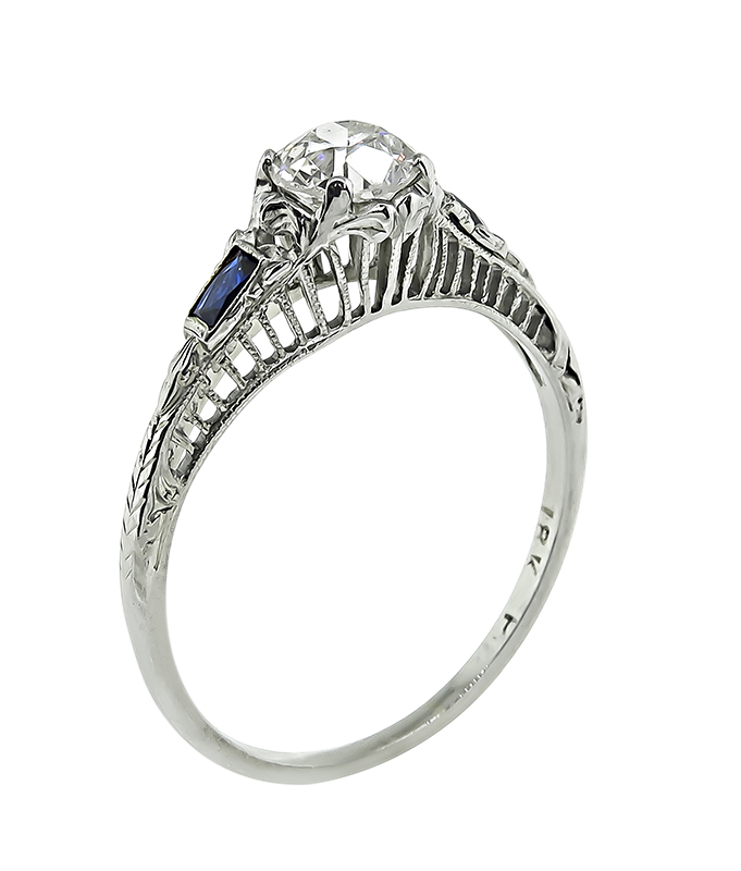 Vintage 0.76ct Diamond Engagement Ring