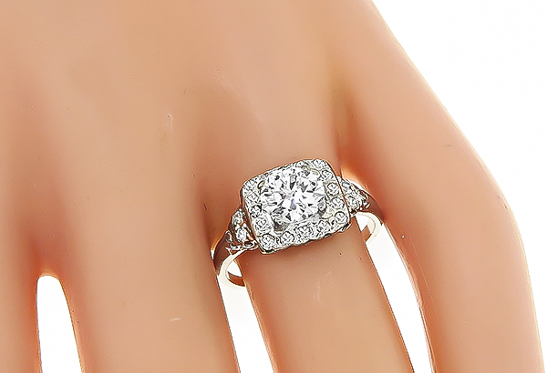 Vintage 0.86ct Diamond Engagement Ring