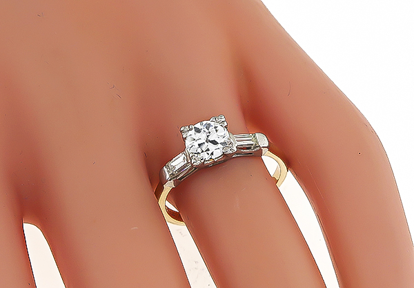 1940s 0.90ct Diamond Engagement Ring