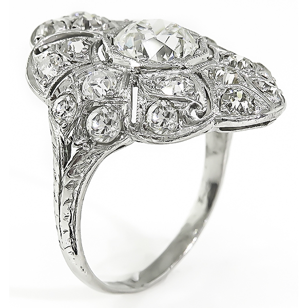 Vintage GIA Certified 1.05ct Diamond Engagement Ring