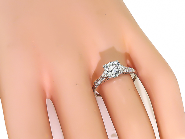 Vintage GIA Certified 1.05ct Diamond Engagement Ring