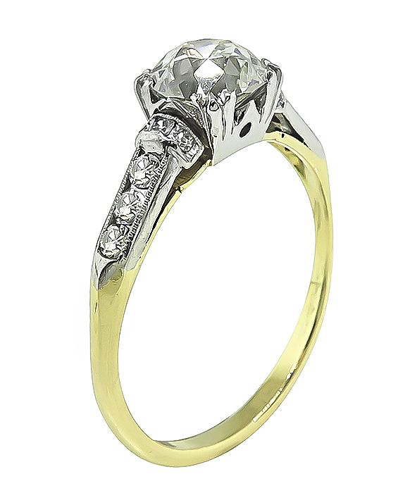 Vintage 1.11ct Diamond Engagement Ring