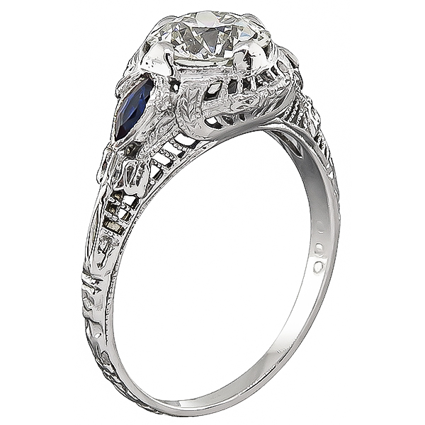 Vintage 1.27ct Diamond Engagement Ring