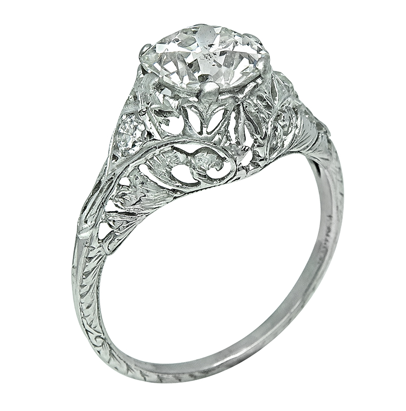 Edwardian 1.64ct Diamond Engagement Ring
