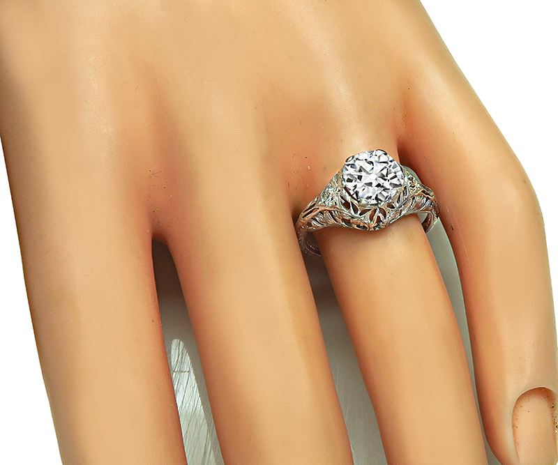 Edwardian 1.64ct Diamond Engagement Ring