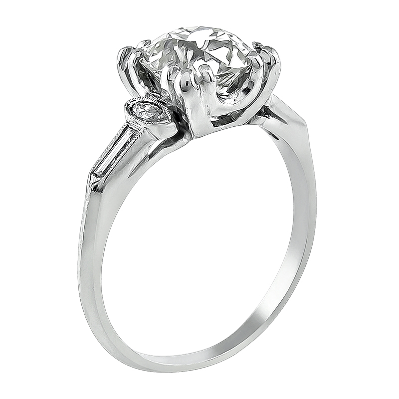 1930's 1.72ct Diamond Engagement Ring