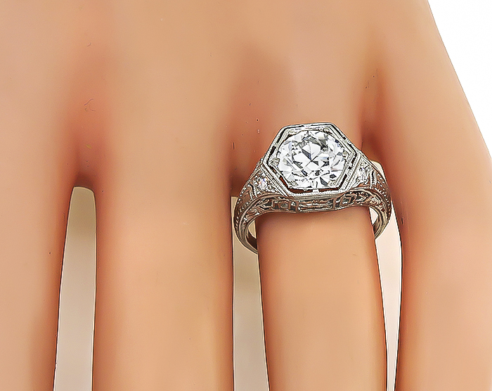Vintage 1.75ct Diamond Engagement Ring
