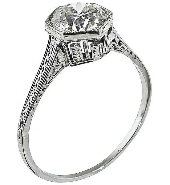 Vintage 1.85ct Diamond Engagement Ring