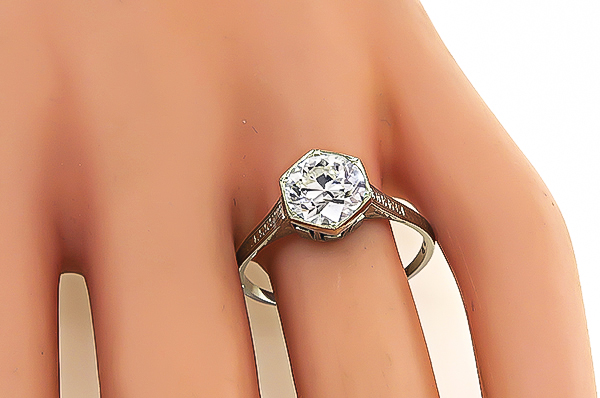Vintage 1.85ct Diamond Engagement Ring