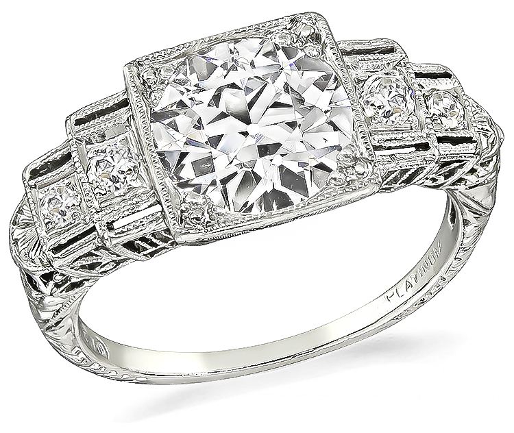 Art Deco 1.99ct Diamond Engagement Ring