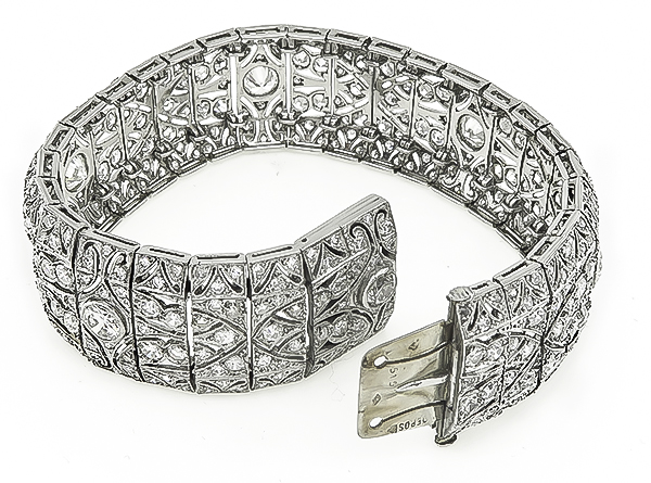 Antique 12.00ct Diamond Art Deco Bracelet