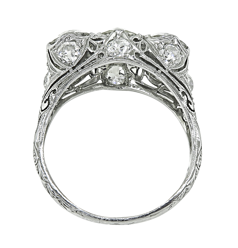 Edwardian 2.30ct Diamond Three Stone Ring