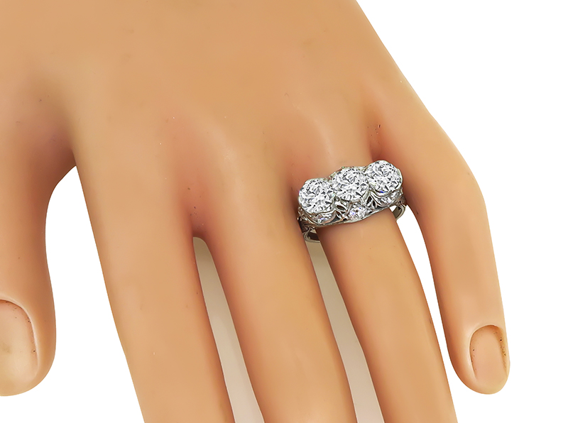 Edwardian 2.30ct Diamond Three Stone Ring