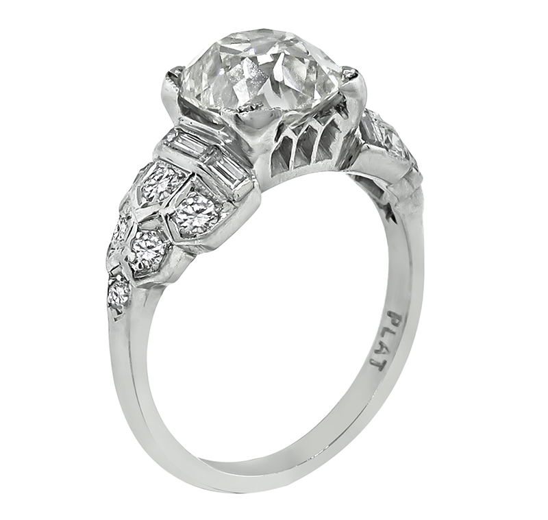 Art Deco 2.31ct Diamond Engagement Ring