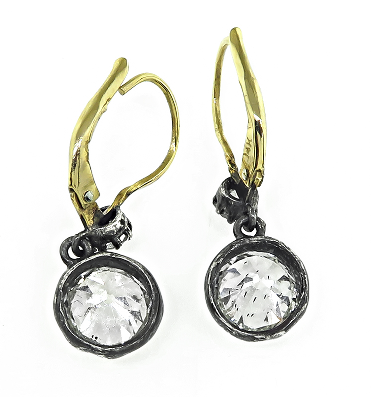 Victorian 3.82ct Diamond Earrings