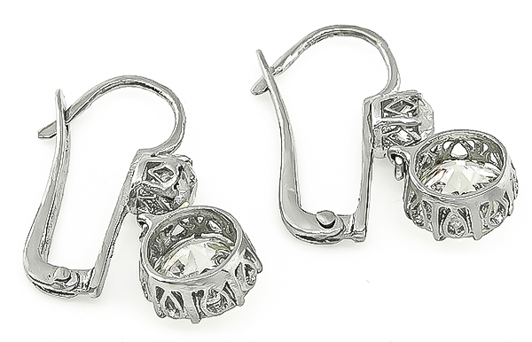 Vintage 4.42ct Diamond Earrings