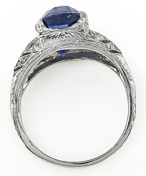 Vintage 5.04ct Sapphire Engagement Ring