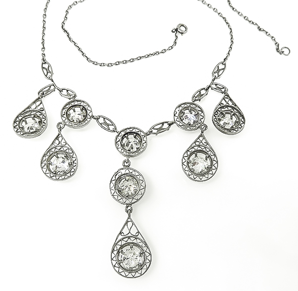 Vintage 5.09ct Diamond Necklace