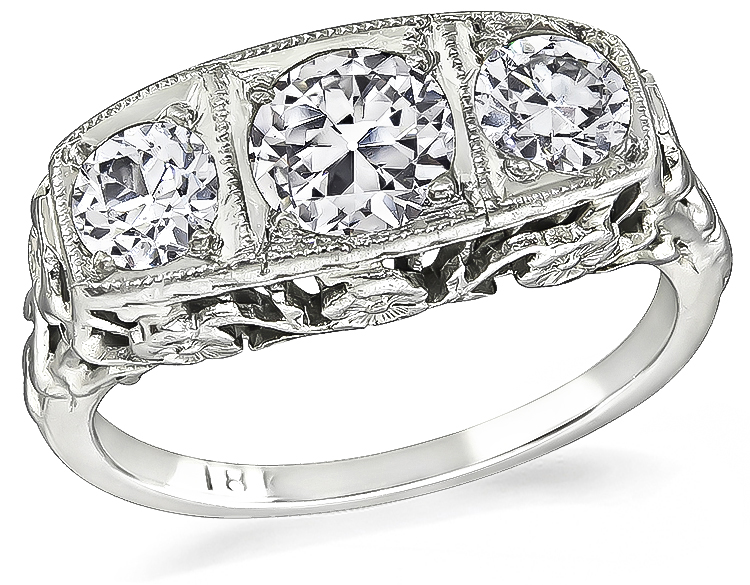 Vintage 1.00ct Diamond Anniversary Ring