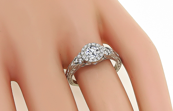 Estate 0.51ct Diamond Engagement  Ring