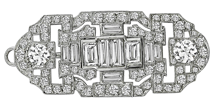 Vintage 5.20ct Diamond Pendant / Pin