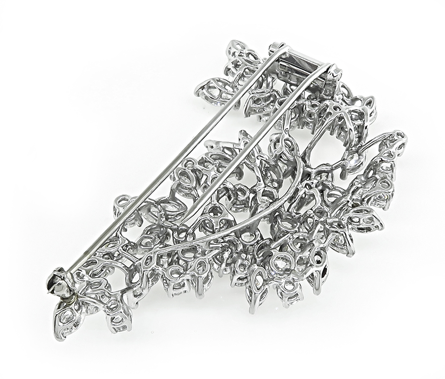 Vintage 8.50ct Diamond Platinum Pin