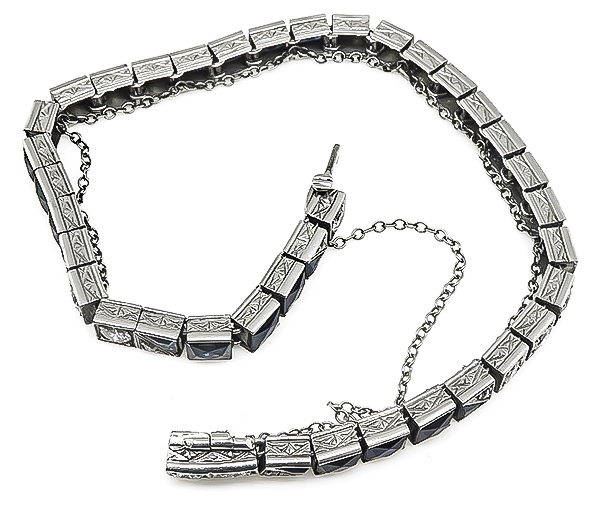 Art Deco 15.00ct Sapphire 2.00ct Diamond Bracelet