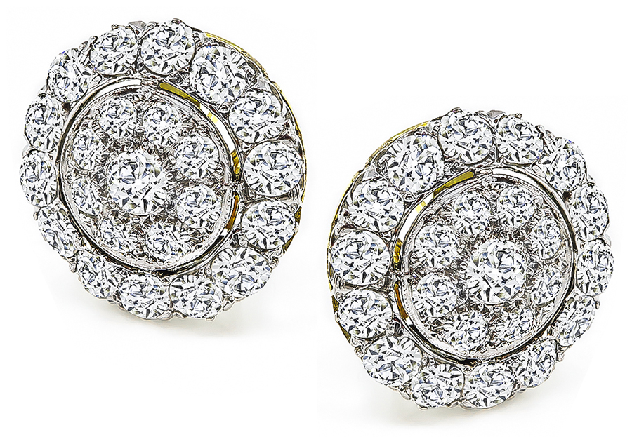 Victorian 6.50ct Diamond Earrings