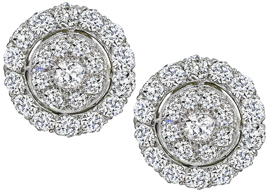 Victorian 6.50ct Diamond Earrings