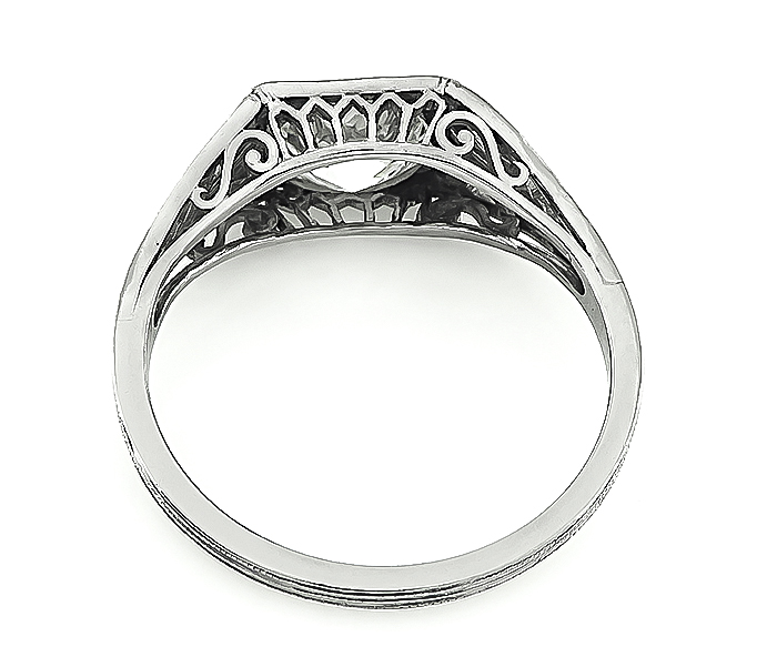 Edwardian GIA Certified 1.02ct Diamond Engagement Ring