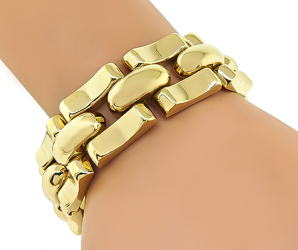 Vintage Gold Geometric Bracelet