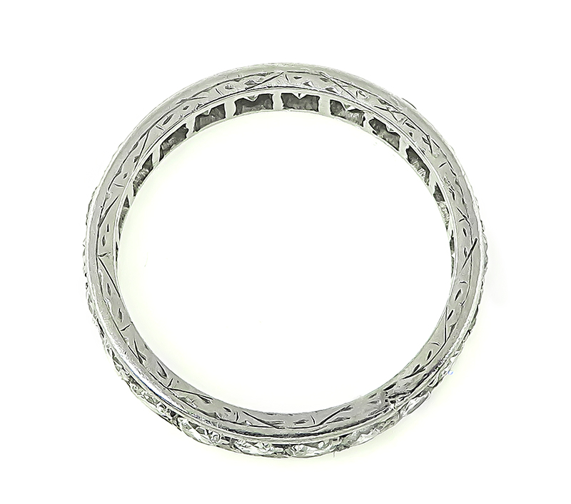 Vintage 4.90ct Diamond Eternity Wedding Band