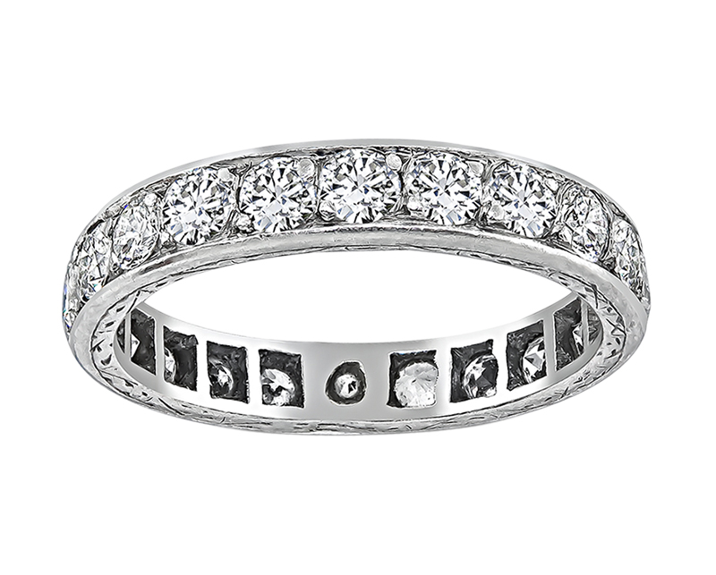 Vintage 4.90ct Diamond Eternity Wedding Band