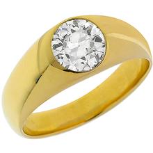 18k Yellow gold diamond ring 1