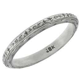 1920s 18K White Gold Wedding Band