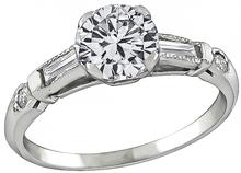 1920s GIA Certified 1.01ct Diamond Engagement Ring
