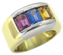 1960s 3.75ct Sapphire 18k Gold Ring