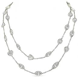 34.61ct Diamond By The Yard Necklace