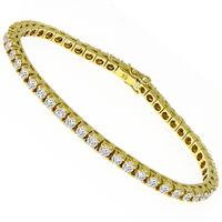 4.50ct Diamond Tennis Gold Bracelet